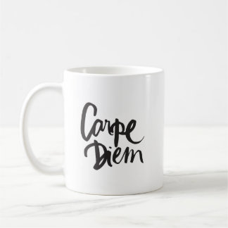 Carpe Diem Typographic Quote Mug