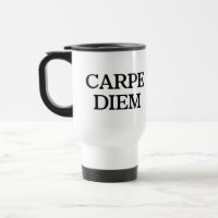 Carpe Diem white travel mug
