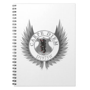 Carpe Diem with Crest, Wings & Lyon Notebook