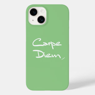 CARPE DIEMGreen White Typography Cool iPhone Case