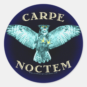 Carpe Noctem Classic Round Sticker