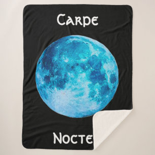 Carpe Noctem Sherpa Blanket