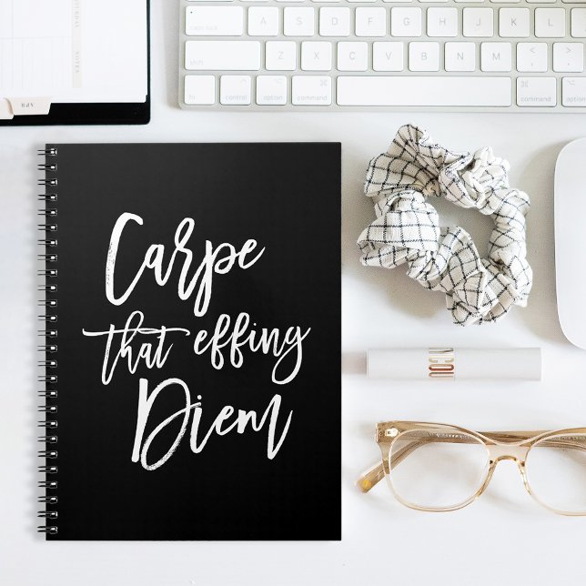 Carpe That Effing Diem Hand Lettered Quote Notebook (Creator Uploaded)