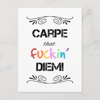 Carpe that F**** Diem! Postcard