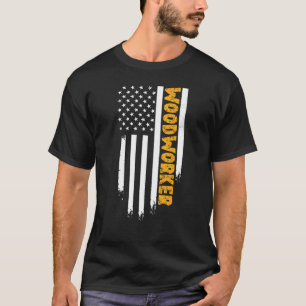 Carpenter American Usa Flag Woodworkers T-Shirt