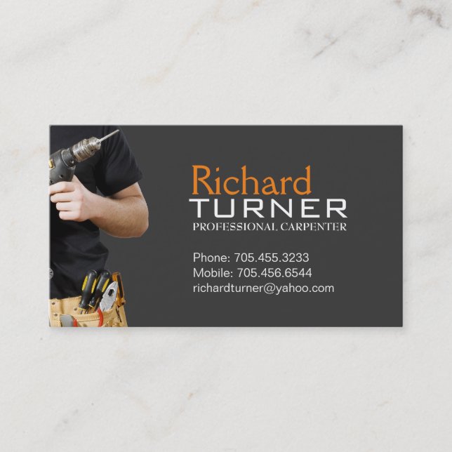 Carpenter and Flooring Business Cards (Front)