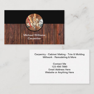 Carpenter And Remodeling Business Cards