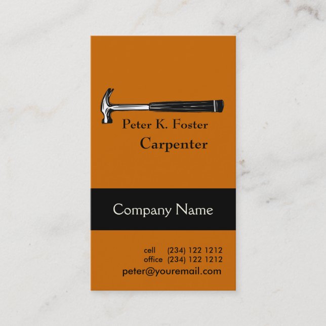 Carpenter Business Card (Front)