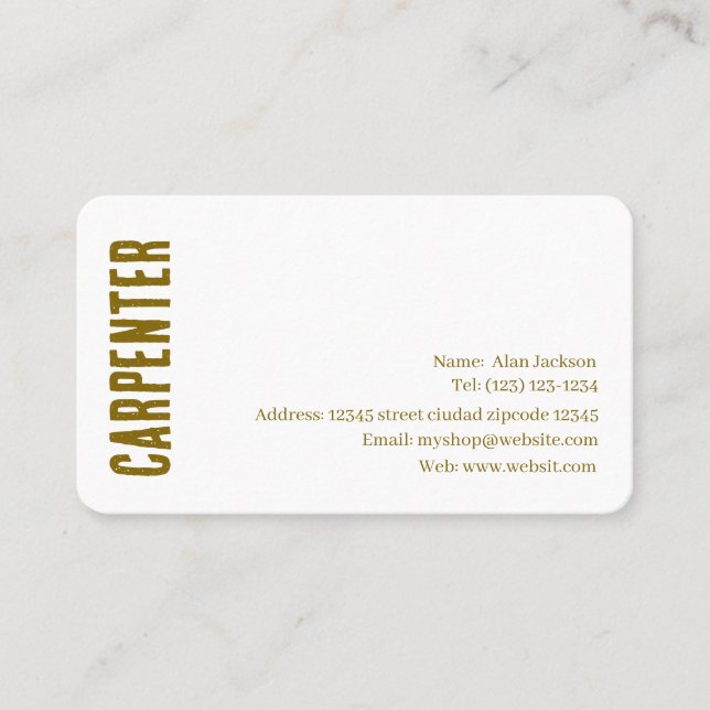 CARPENTER Business card editable (Front)