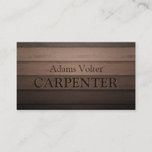 Carpenter Carpentry Woodwork Service Business Card