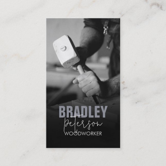 Carpenter Carpentry Woodworking Business Card (Front)