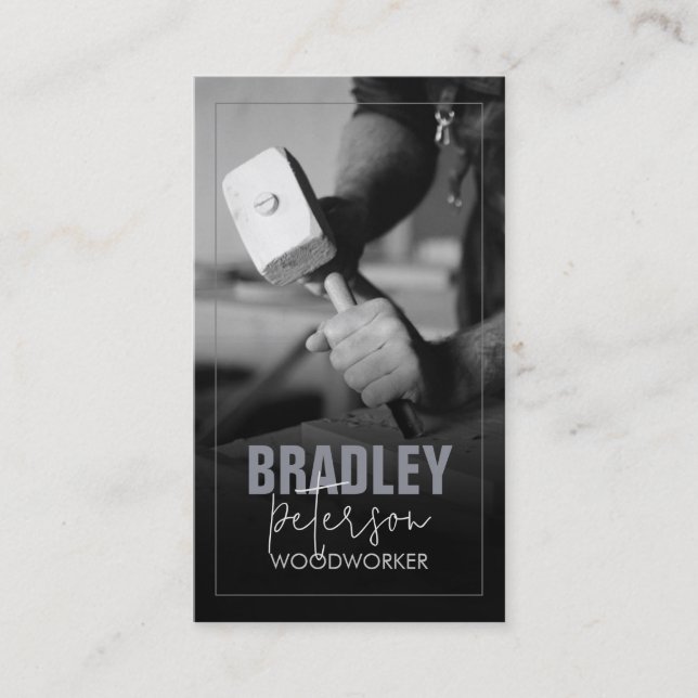 Carpenter Carpentry Woodworking Business Card (Front)