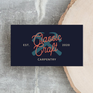 Carpenter Construction Business Card
