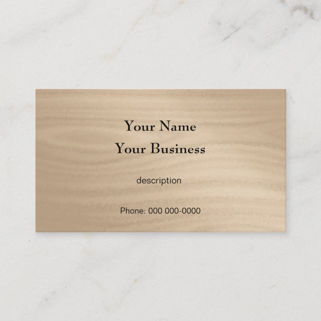 Carpenter Construction Handyman Wood Grain Business Card (Front)
