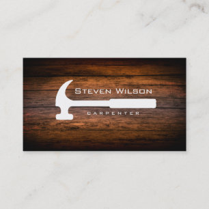 Carpenter Construction Professional Tool Wood Business Card