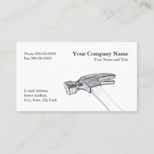 Carpenter Contractor Construction Business Card