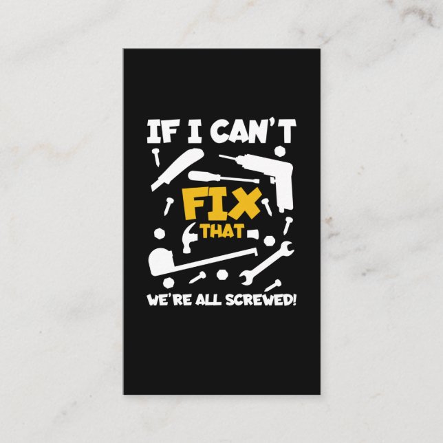 Carpenter Dad Craftsman Husband Handyman Business Card (Front)