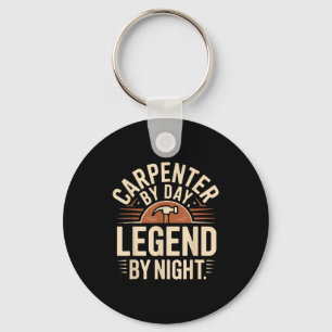 Carpenter Design For Woodworking And Trade Profess Key Ring