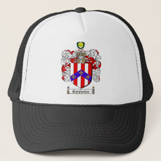 CARPENTER FAMILY CREST -  CARPENTER COAT OF ARMS TRUCKER HAT