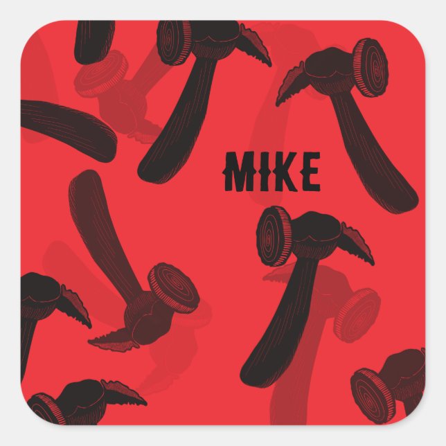 Carpenter Hammer Square Sticker (Front)