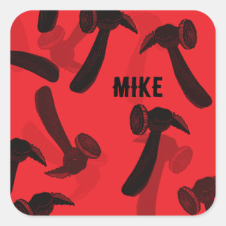 Carpenter Hammer Square Sticker