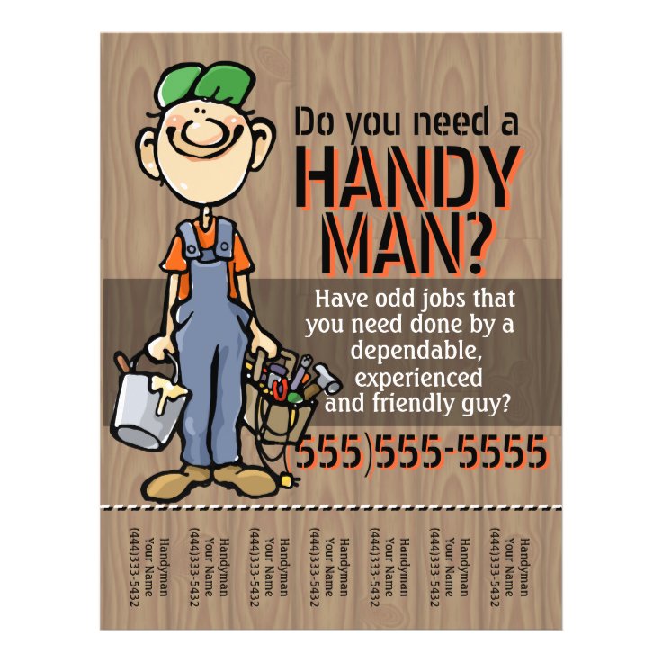 Customized "NEED A HANDYMAN?" business STICKER sign plumber repairs carpenter 