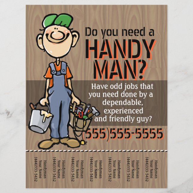 Carpenter Handyman Plumber Painter Earn Money Flyer (Front)