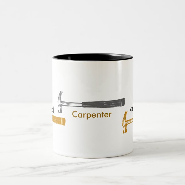 Carpenter Handyman Two-Tone Coffee Mug (Center)