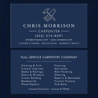 Carpenter Navy Blue Silver