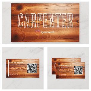 Carpenter Professional QR Code Sample Design Business Card