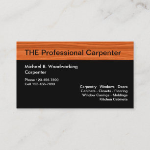Carpenter Professionally Designed Business Card
