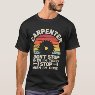 Carpenter retro for men retro carpenters woodworke T-Shirt