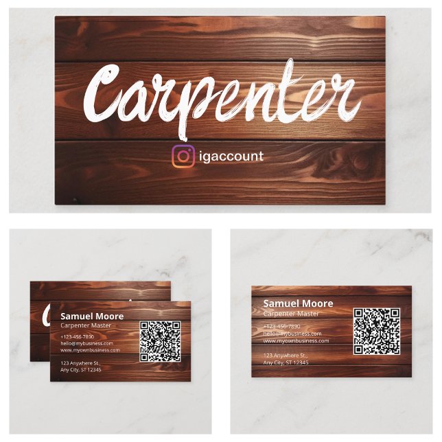 Carpenter Rustic Masculine Touch Business Card (Carpenter Rustic Masculine Touch Business Card
)