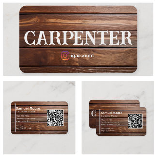 Carpenter Sample Model Design Commercial Business Card