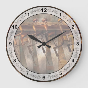 Carpenter  - Saws and Braces  Large Clock