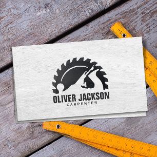 Carpenter services circular saw and planer business card