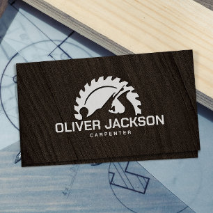 Carpenter services circular saw and planer business card