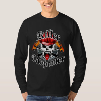 Carpenter Skull With Red Hard Hat T-Shirt