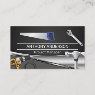 Carpenter Tools   General Contractor Business Card