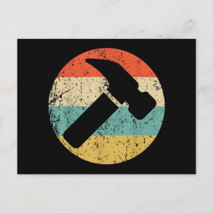 Carpenter Vintage Retro Hammer Holiday Postcard