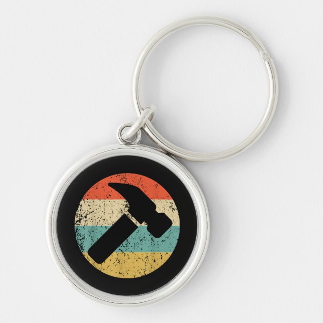 Carpenter Vintage Retro Hammer Key Ring (Front)