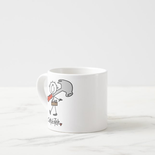 Carpenter With Hammer Espresso Cup (Front Left)