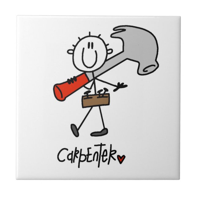 Carpenter With Hammer Tile (Front)