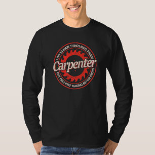 Carpenter wood for men vintage carpenters woodwork T-Shirt