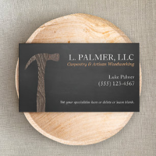 Carpenter Wood Hammer Logo Carpentry