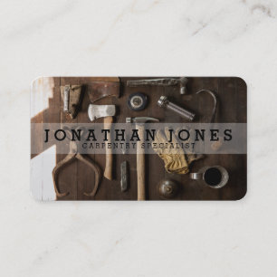Carpenter Wood Worker Photo Business Card
