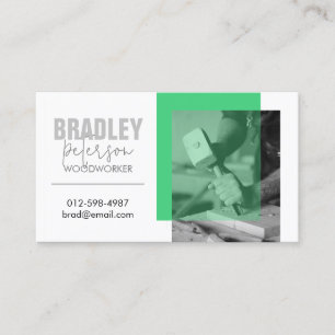 Carpenter Woodworker Customisable Image Business Card