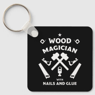 Carpenter Woodworker Key Ring