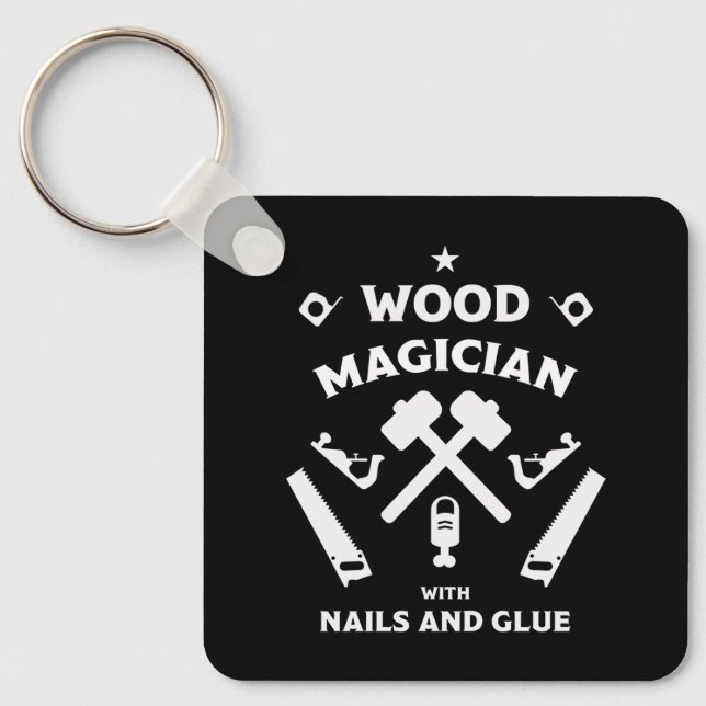 Carpenter Woodworker Key Ring (Front)
