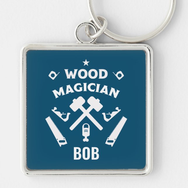 Carpenter Woodworker Key Ring (Front)